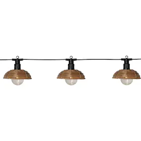 Ljusslinga Star Trading Cesta LightLV 6L Utebelysning Svart/Brun 3,5m