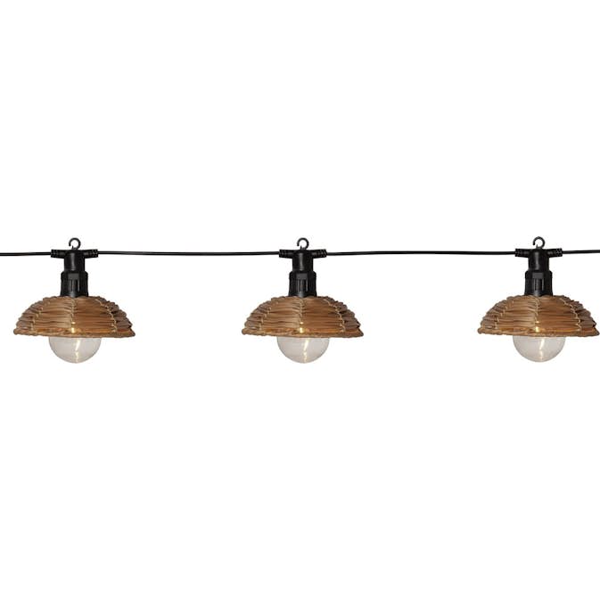 Ljusslinga Star Trading Cesta LightLV 6L Utebelysning Svart/Brun 3,5m