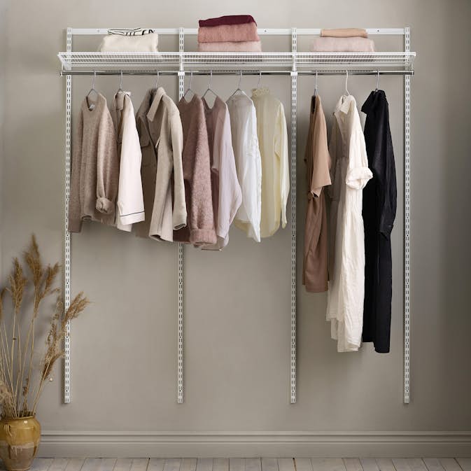 Garderobslösning Elfa Classic Starter Kit 3 Sektioner B: 1855mm