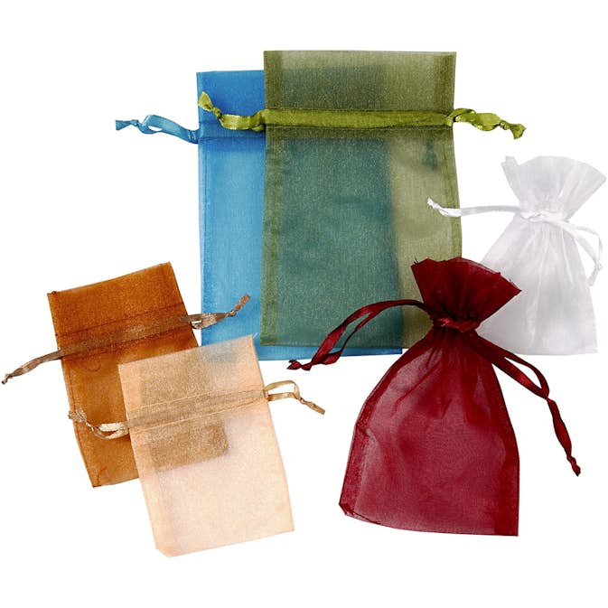 Organzapåsar Creativ Company Mixade Färger Stl 7x10+10x15 cm 30 St/1 Förp