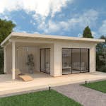 Trädgårdshus Palmako Grace 20,4 m2 (inv. 11,2 m2) med skjutpartier SlidePlus