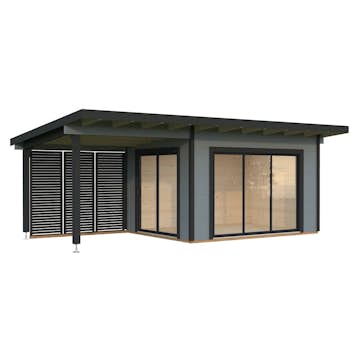 Trädgårdshus Palmako Grace 20,4 m2 (inv. 11,2 m2) med skjutpartier SlidePlus