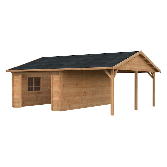 Garage Palmako Roger med Carport 36,5 m2