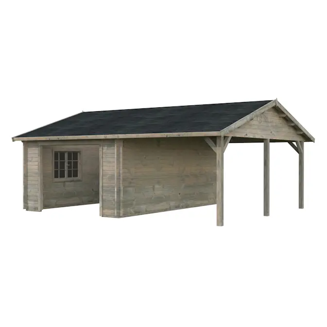 Garage Palmako Roger med Carport 36,5 m2