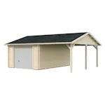 Garage Palmako Roger med Carport 36,5 m2 och Takskjutport