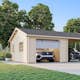 Garage Palmako Roger med Carport 36,5 m2 och Takskjutport