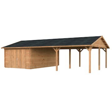 Garage Palmako Roger med Carport 53,1 m2 och Slagport