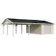 Garage Palmako Roger med Carport 53,1 m2 och Takskjutport