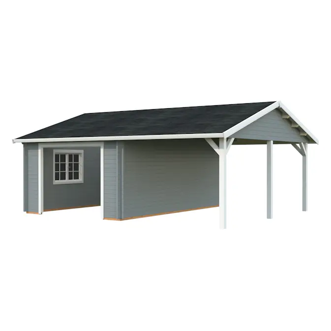 Garage Palmako Roger med Carport 36,5 m2
