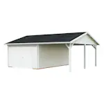 Garage Palmako Roger med Carport 36,5 m2 och Slagport