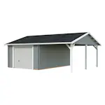 Garage Palmako Roger med Carport 36,5 m2 och Takskjutport