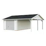 Garage Palmako Roger med Carport 36,5 m2 och Takskjutport