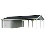 Garage Palmako Roger med Carport 53,1 m2 och Takskjutport