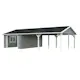 Garage Palmako Roger med Carport 53,1 m2