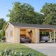 Garage Palmako Roger med Carport 53,1 m2 och Slagport