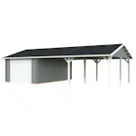Garage Palmako Roger med Carport 53,1 m2 och Slagport