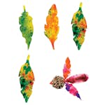 Batikpapper ABA Skol Fjädrar 80 st