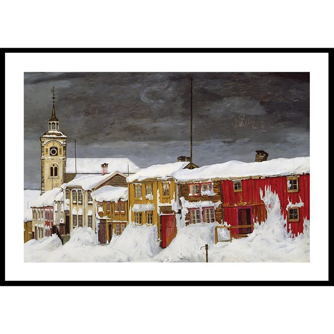 Poster Gallerix Gate i Roros By Harald Sohlberg