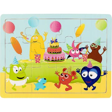 Pussel ABA Skol Rampussel Babblarna På Kalas 12 Bitar