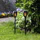 Solcellsfackla Star Trading Flame Svart 2-pack