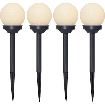 Solcellspollare Star Trading Globus LED Utebelysning med Sensor 4-pack