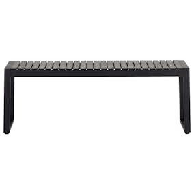 Trädgårdsbänk Outfit Kendra Bänk 120x40 cm, Svart Metall & Polywood