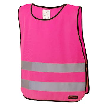 Reflexväst ABA Skol xS Rosa Kardborrknäppning I Sidan