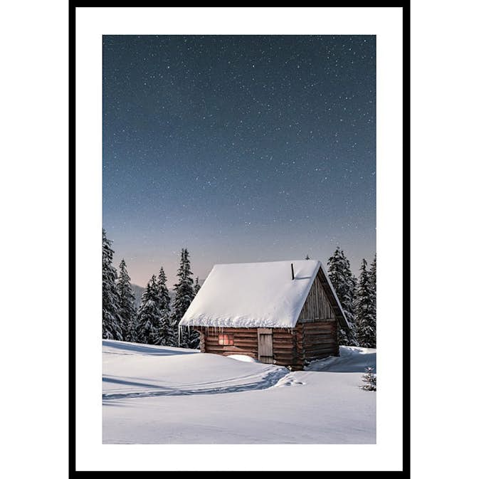 Poster Gallerix Cabin Under Stars