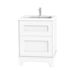 Tvättställsskåp Miller Badrum Kensington 60 med Lådor med Sockel för Heltäckande Tvättställ