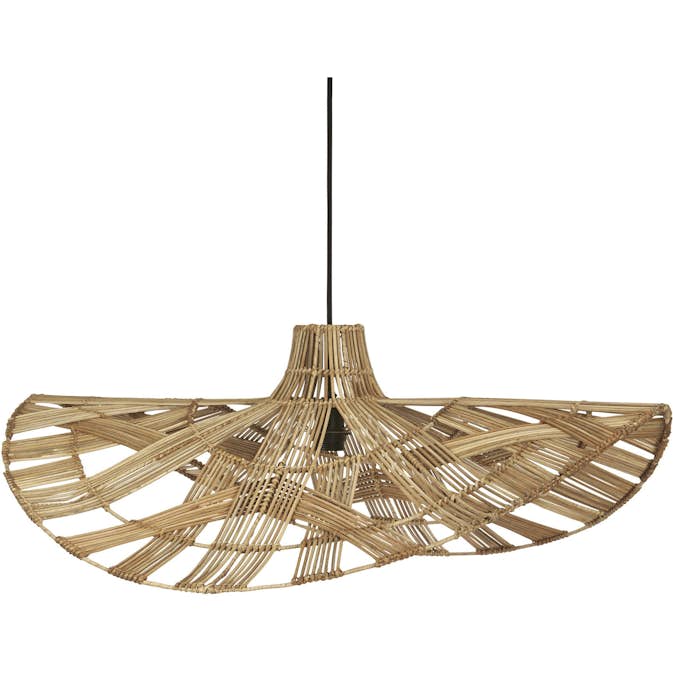 Taklampa PR Home Wella Natur Flätad Rotting Takskärm 81 cm