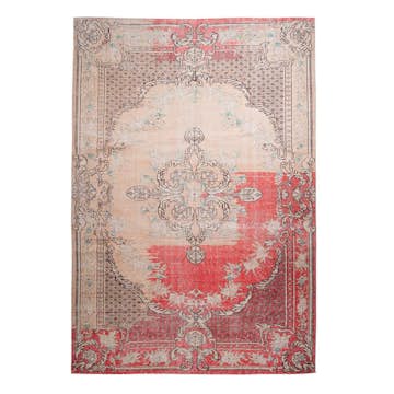 Flatvävd matta D-sign Vintage Nah Röd