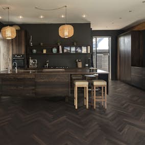 Parkettgolv Kährs Master Studio Rökt Ek Olja, Brun Fiskbensparkett