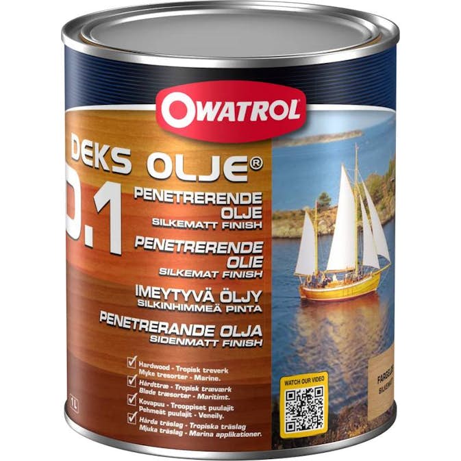 Träolja Owatrol Deks D1 Sidenmatt 1L