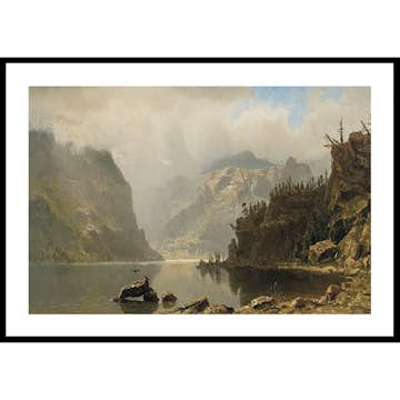 Poster Gallerix Western Landscape By Albert Bierstadt