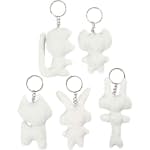 Textilfigurer Creativ Company med Nyckelring 5 St/1 Förp