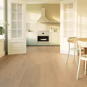 Trägolv Bjelin Härdad Ek Oak Nature Misty White