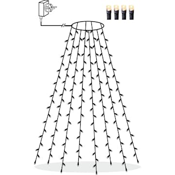 Julgransslinga Star Trading LED-Ljusslinga med 160 Varmvita Ljus