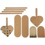 Juldekoration Creativ Company Av Läderpapper Natur/Guld 1 Set