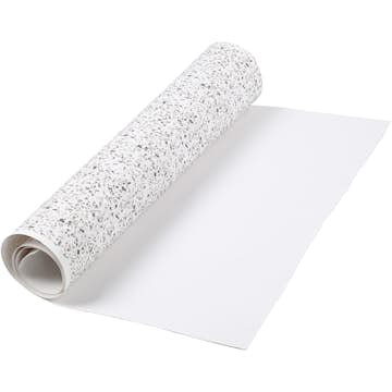 Läderpapper Creativ Company Folie Tryck Vit 1 m/1 Rl