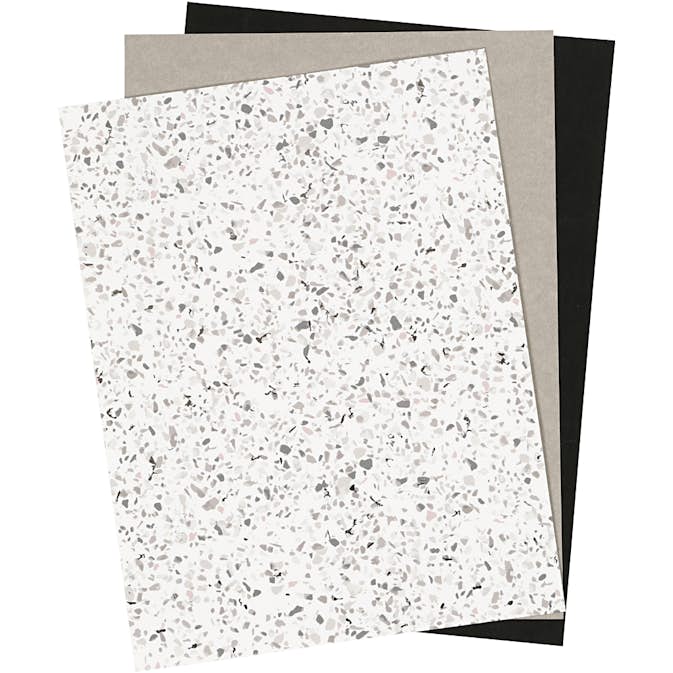 Läderpapper Creativ Company Enfärgad Folie Tryck Tjocklek 0,55 mm 3 Ark/1 Förp