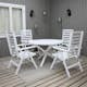 Matgrupp Baltic Garden Scottsdale Ø112 Med 4 Båstad Stolar