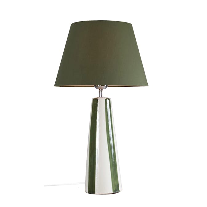 Bordsslampa PR Home Leya Randig Lampfot i Keramik med Lampskärm
