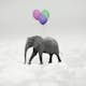 Tapet Idealdecor Elephant And Balloons