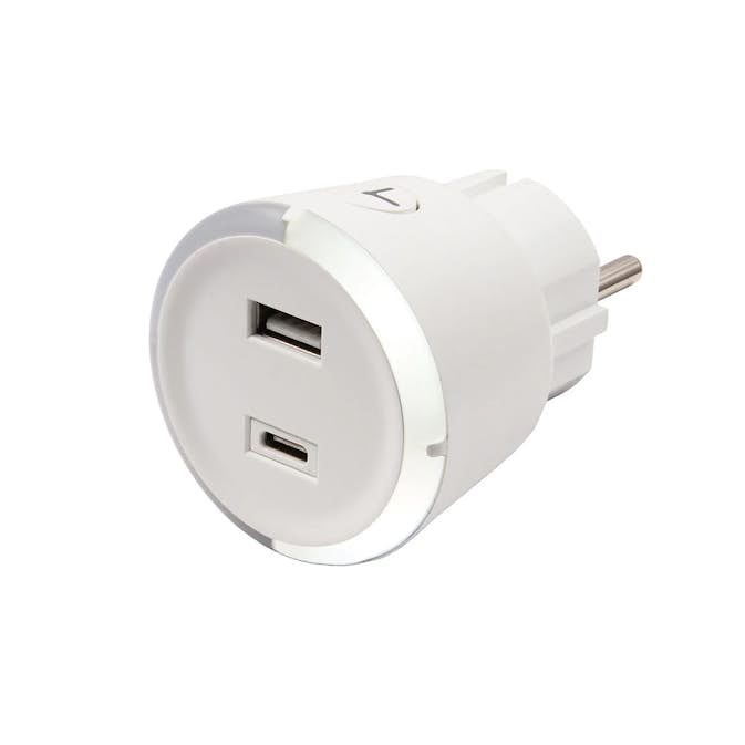 Timer Eluttag CAPIDI Säkerhetstimer USB A+C 1-4 3.4A