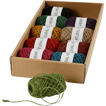 Naturhampa Creativ Company Sortiment Mixade Färger 10x30 m/1 Förp