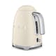 Vattenkokare Smeg KLF03CREU Retro Gräddvit i Stål