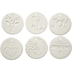 Dekorationer Creativ Company Vit Stl 7x7 cm 6 st/1 Förp