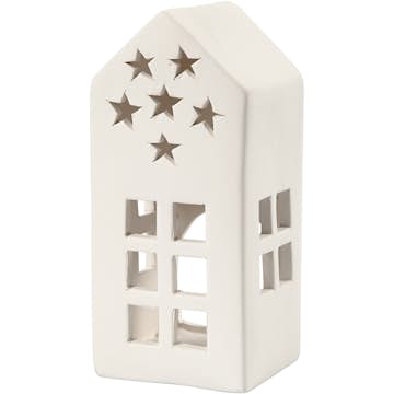 Värmeljusstake Creativ Company Vit 16 cm Stl 7X7 cm 8 St/1 Låda