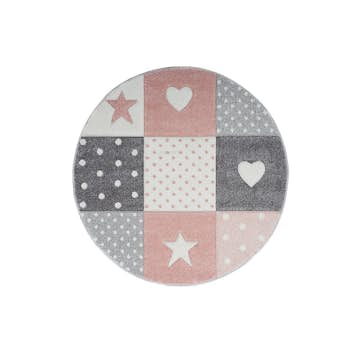Barnmatta KM Carpets Atlas Star Rosa Rund