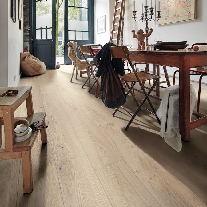 Parkettgolv Meister PD 400 Off-White Oak Lively 1-Stav Ultramatt Lack